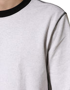 Light Grey Cotton Crewneck Sweatshirt Sweater