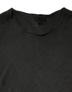 Sweater Black Cotton Crewneck Sweatshirt