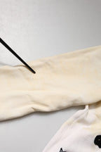 White Virgin Wool Graphic Logo Crewneck Sweater