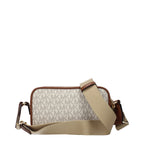 Beige Fabric Crossbody Bag
