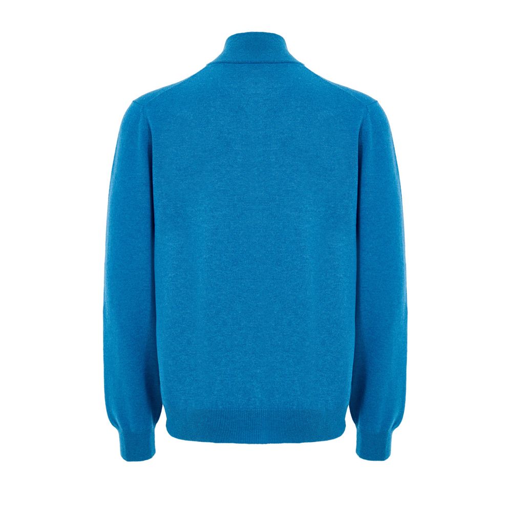 Blue Wool Turtleneck