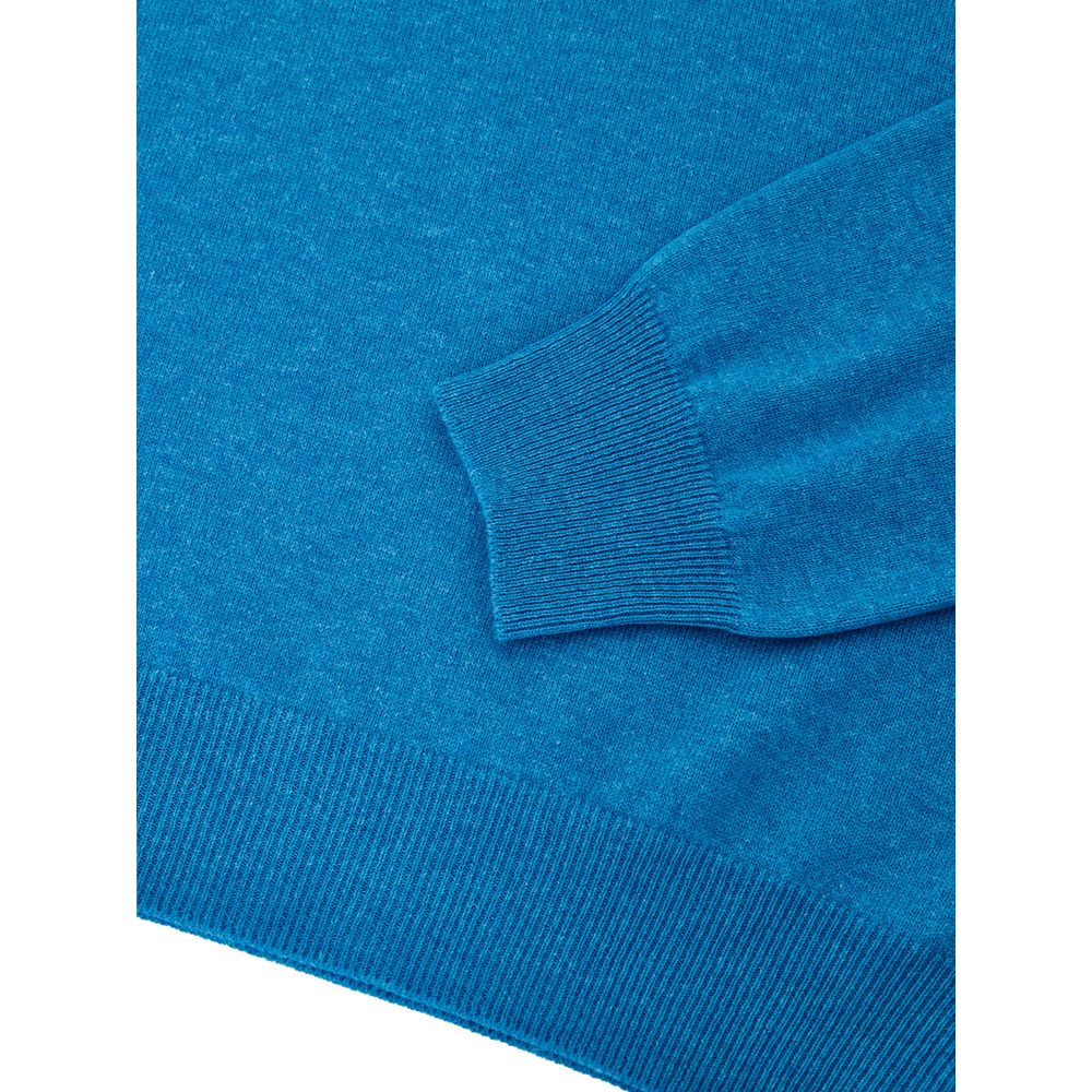 Blue Wool Turtleneck