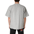 Grey Cotton Crewneck Short Sleeve T-Shirt