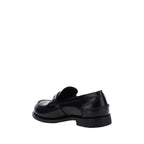 Black Calf Leather Bos Taurus Slip-On Loafers