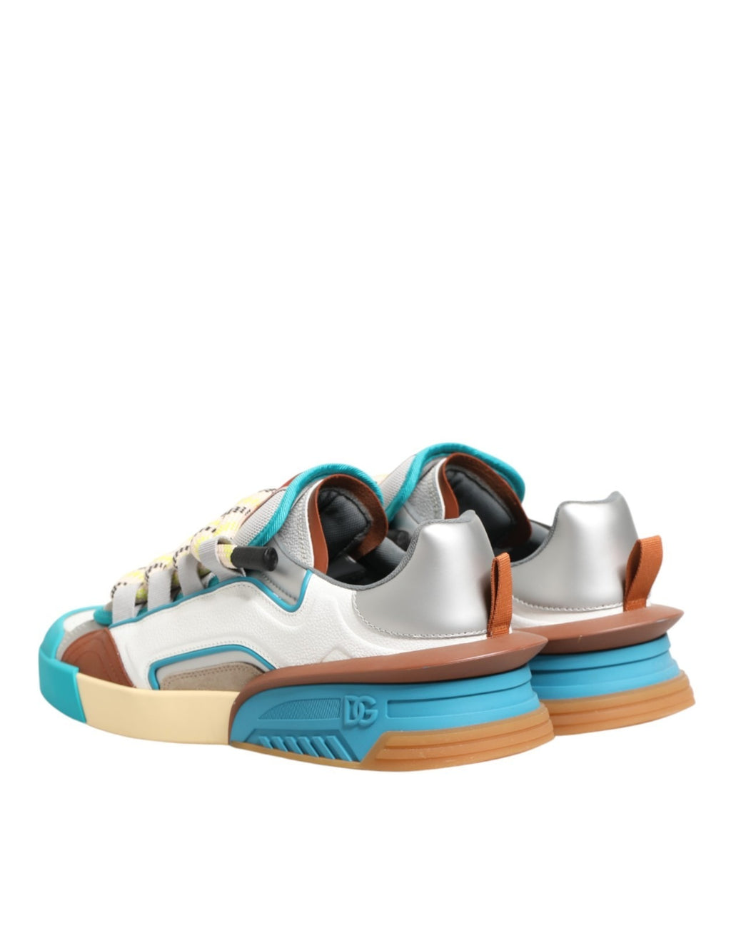 Multicolor Leather Low Top Sneakers Shoes