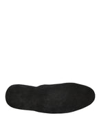 Black Wool Cashmere Red Quilted Slippers Shoes