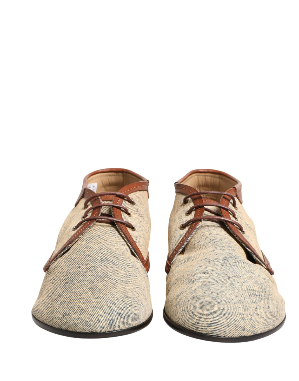 Denim Navajo Lace-Up Leather Dress Derby Shoes