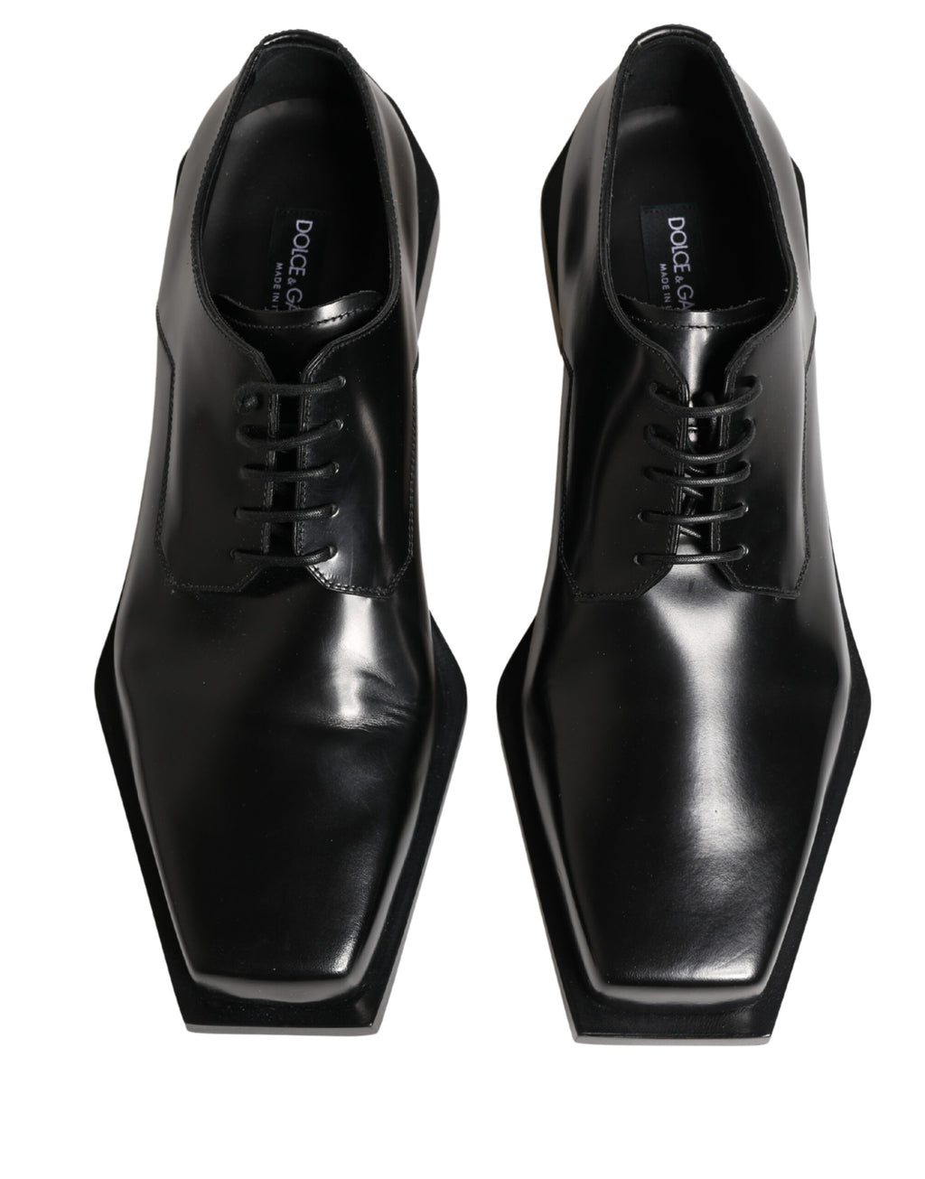 Black Matte Lace-Up Leather Dress Derby Shoes
