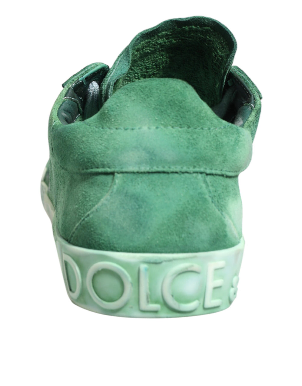 Green Suade DG Logo Sole Low Top Sneakers Shoes