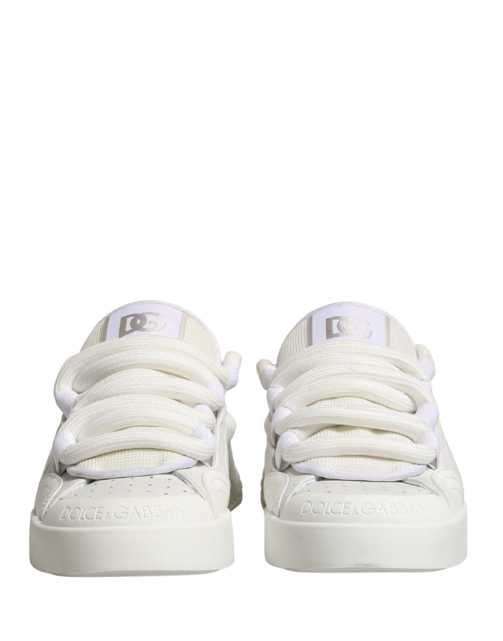 White Calfskin Leather Low Top Sneakers Shoes