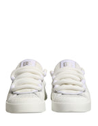 White Calfskin Leather Low Top Sneakers Shoes