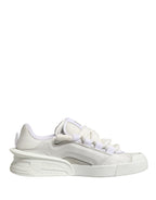 White Calfskin Leather Low Top Sneakers Shoes