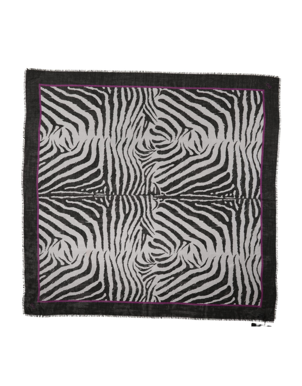 White Black Zebra Pattern Shawl 255cm x 132cm Men Scarf
