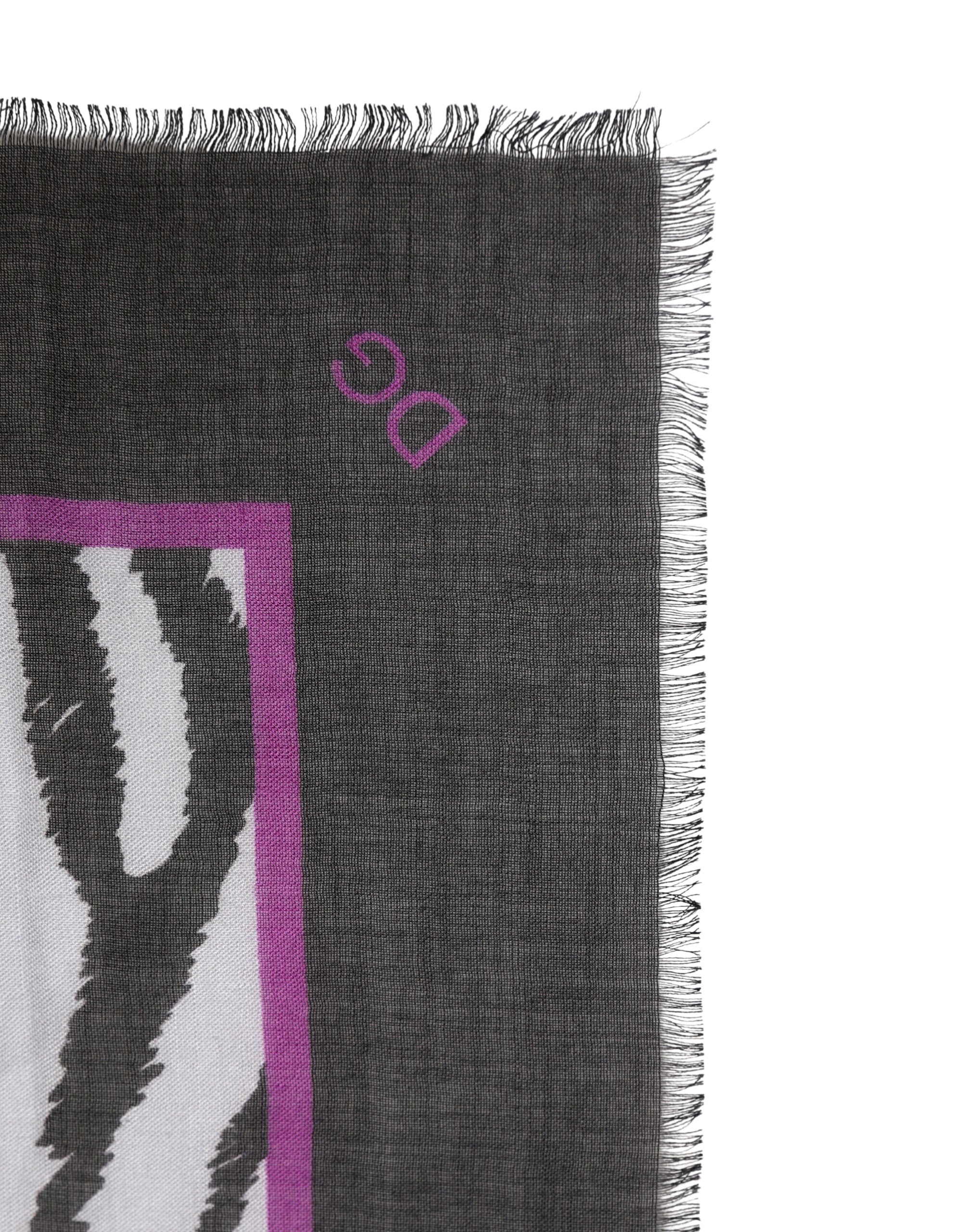 White Black Zebra Pattern Shawl 255cm x 132cm Men Scarf