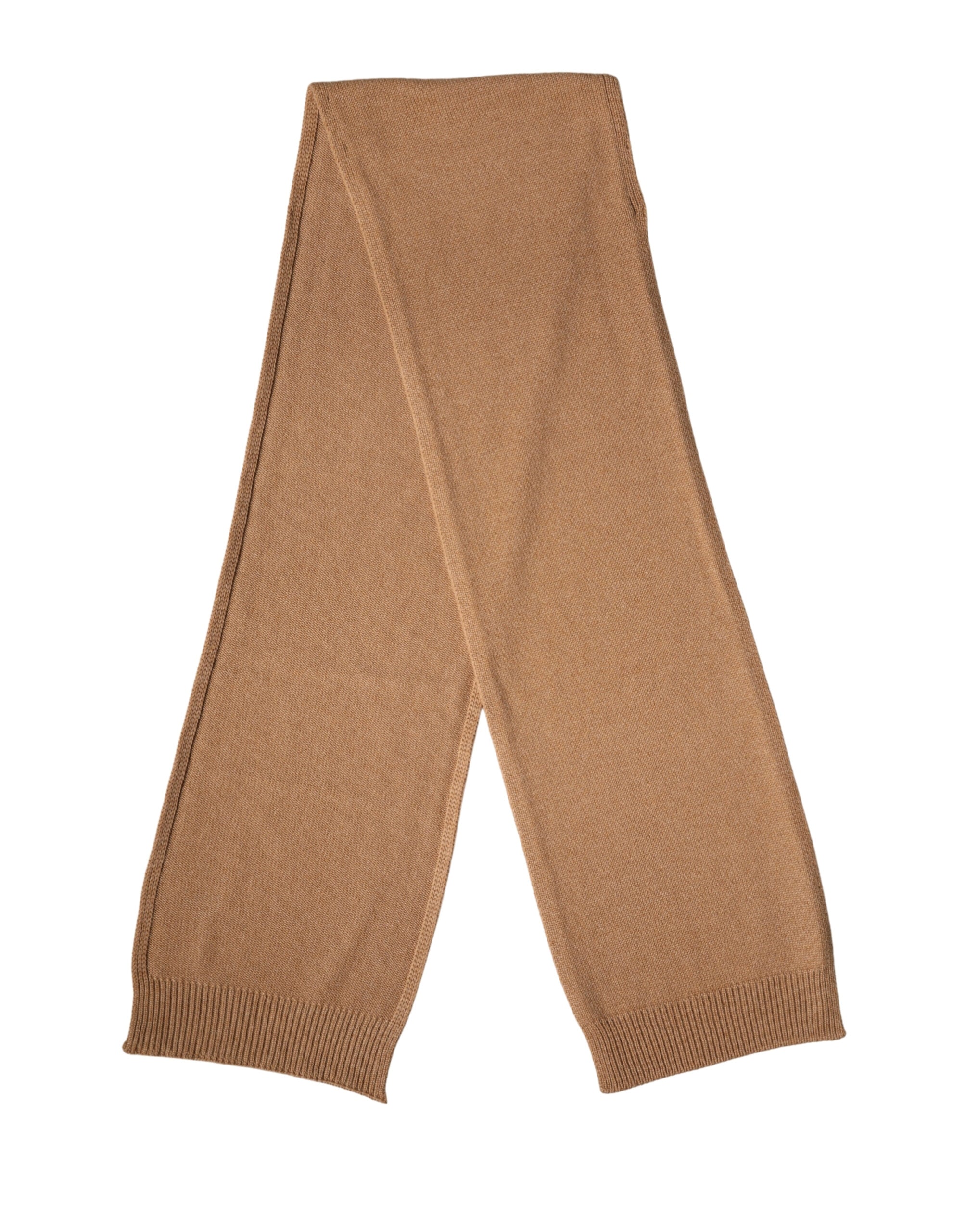Brown Cashmere Knitted Foulard 207cm x 29cm Men Scarf