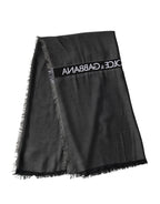 Black Modal Warmer Shawl Fringes 140cm x 134cm Men Scarf