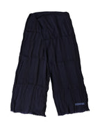 Dark Blue Wool Knit Unisex Wrap Fringe Shawl 170cm x 60cm Scarf