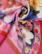 Multicolor Floral Print Shawl Stole 200cm x 120cm  Scarf