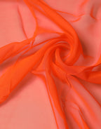 Bright Red Silk Wrap Shawl Foulard 132cm x 98cm Scarf
