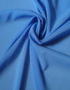 Blue Silk Neck Wrap Shawl Stole 200cm x 64cm Scarf