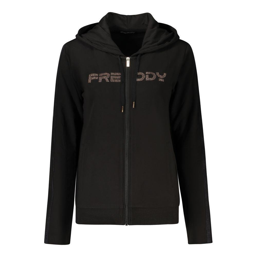 Black Cotton Women's Hoodie
