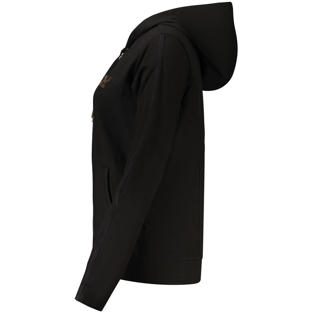 Black Cotton Women's Hoodie