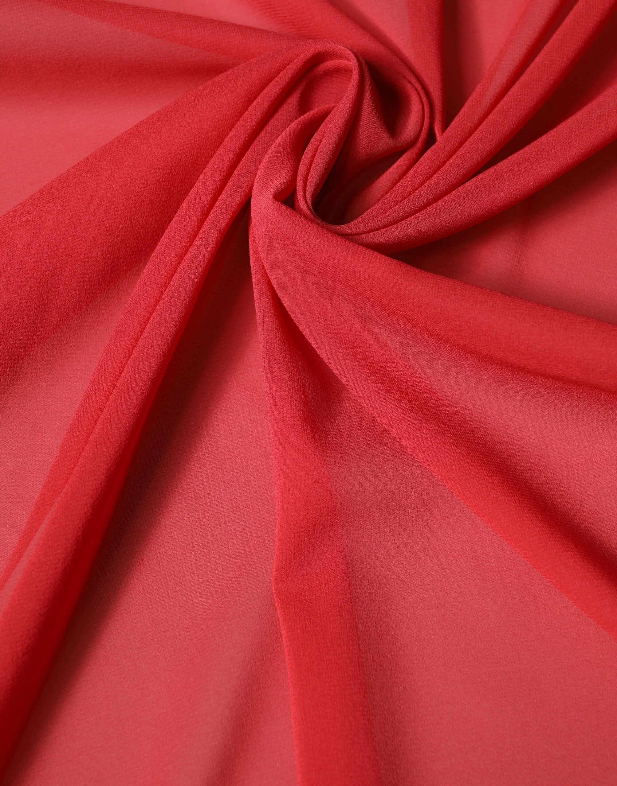Red Silk Neck Wrap Shawl Women Stole 200cm x 64cm Scarf