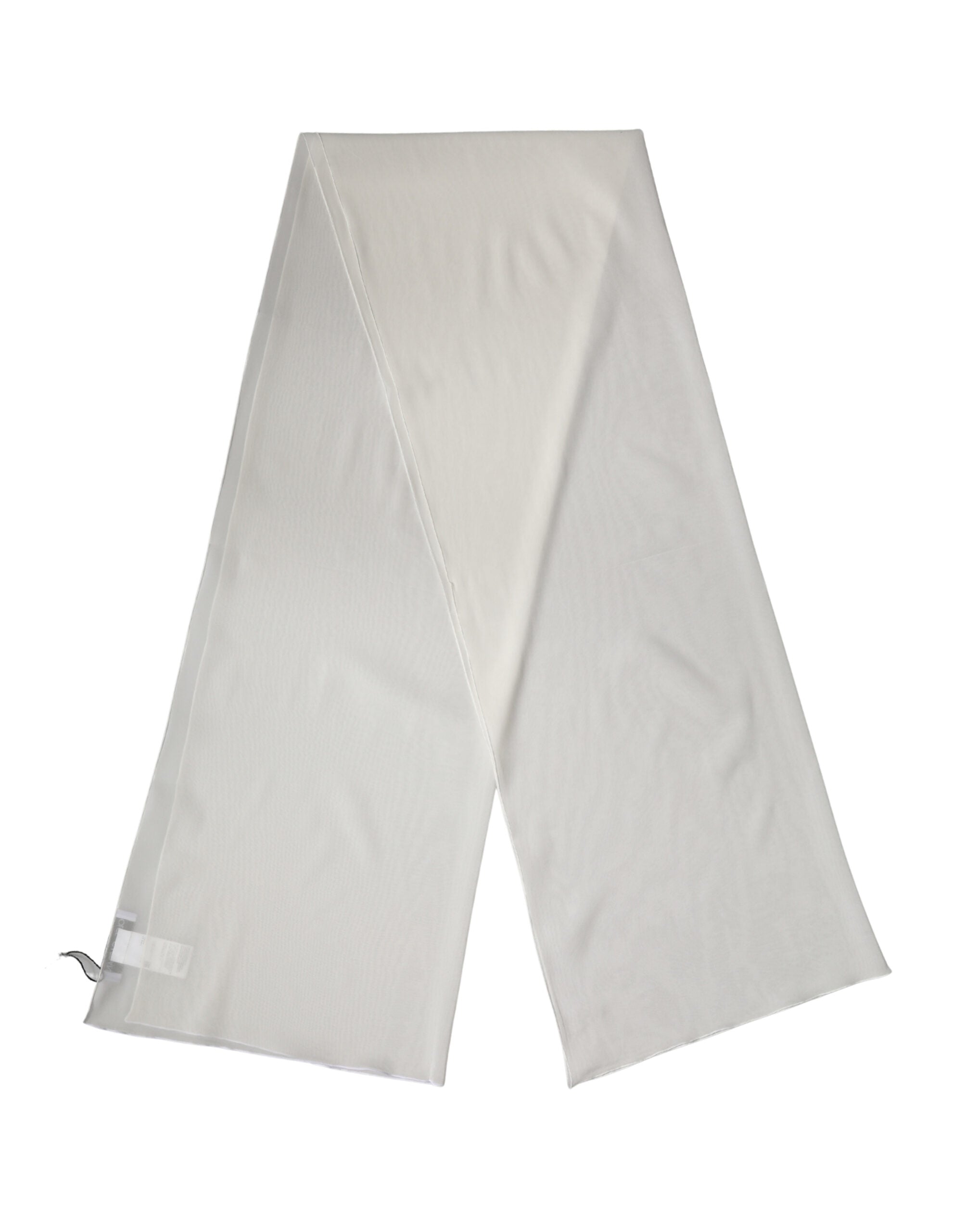 Off White Silk Neck Wrap Shawl Stole 200cm x 64cm Scarf