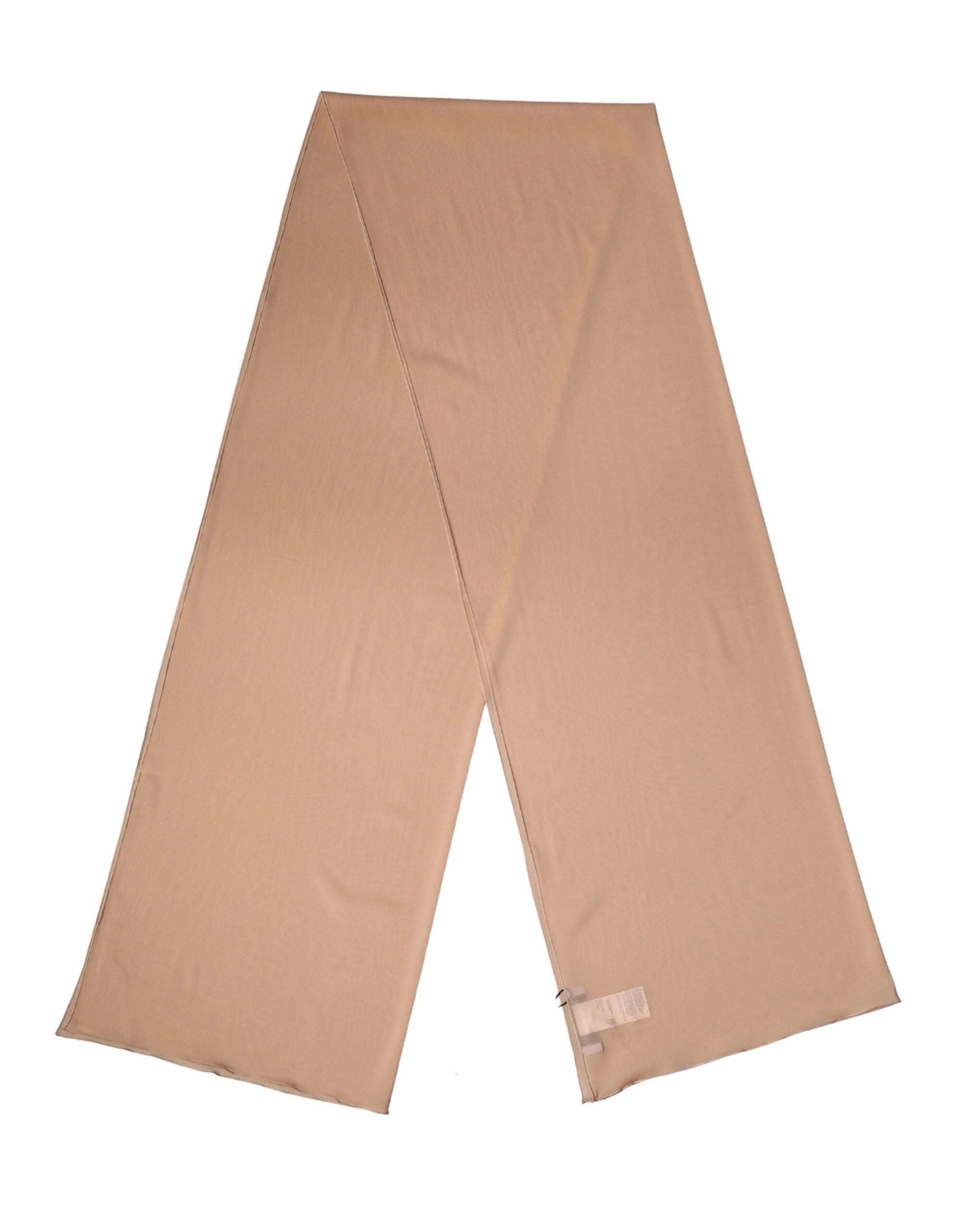 Beige Silk Neck Wrap Shawl Women Stole 200cm x 64cm Scarf