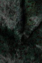 Black Green Stripe Fur Shawl Neck Wrap 180cm x49cm  Scarf