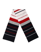 Multicolor Stripes Shawl Neck Wrap 119cm x 20cm  Scarf