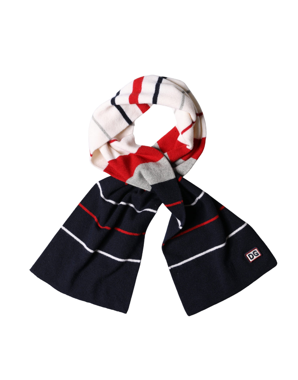 Multicolor Stripes Shawl Neck Wrap 119cm x 20cm  Scarf