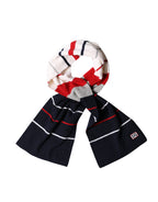 Multicolor Stripes Shawl Neck Wrap 119cm x 20cm  Scarf