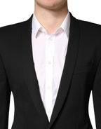 Black Embellished Single Breasted Blazer