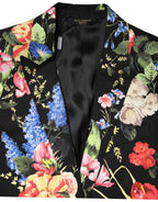 Black Floral Single Breasted MARTINI 2 Piece Suit