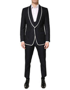 Black White Single Breasted SICILIA Men 3 Piece Suit