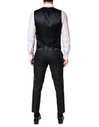 Black White Single Breasted SICILIA Men 3 Piece Suit