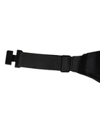 Black 100% Silk Wide Belt Waist Cummerbund