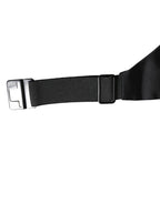 Black 100% Silk Wide Belt Waist Cummerbund