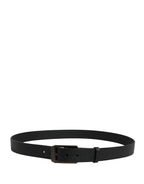 Black Calf Leather Gold Metal Buckle  Belt