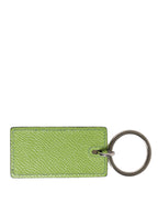 Green Calf Leather DG Logo Metal Ring Keyring Keychain