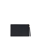 Black Calf Leather Bos Taurus Clutch Bag