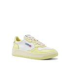 White Leather Low Top Sneakers