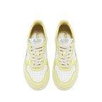 White Leather Low Top Sneakers