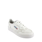 White Leather Low Top Sneakers
