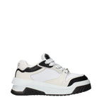 White Leather Low Top Sneakers