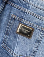 Two Tone Blue Cotton Regular Men Denim Jeans