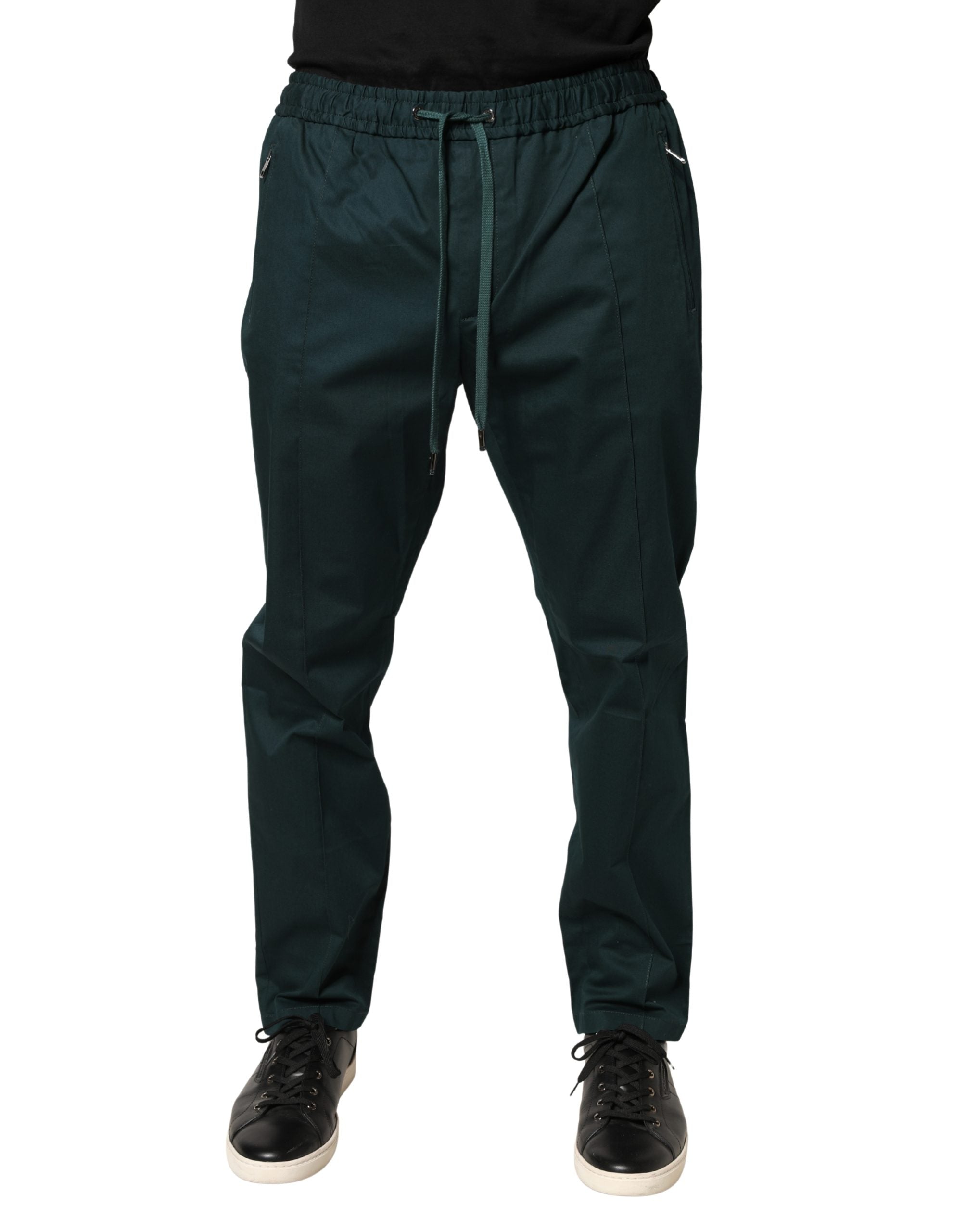 Green Cotton Skinny Men Jogger Trouser Pants