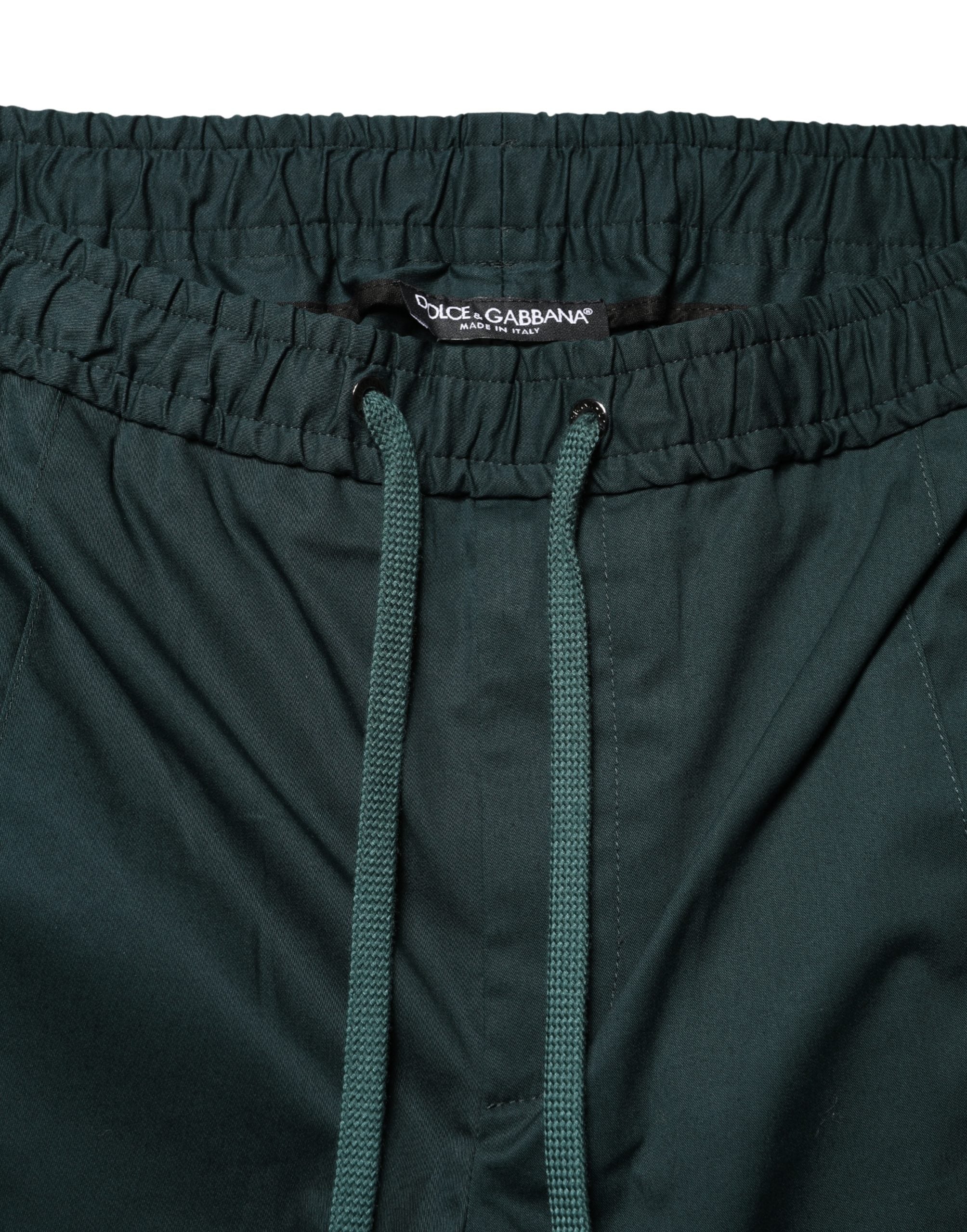 Green Cotton Skinny Men Jogger Trouser Pants