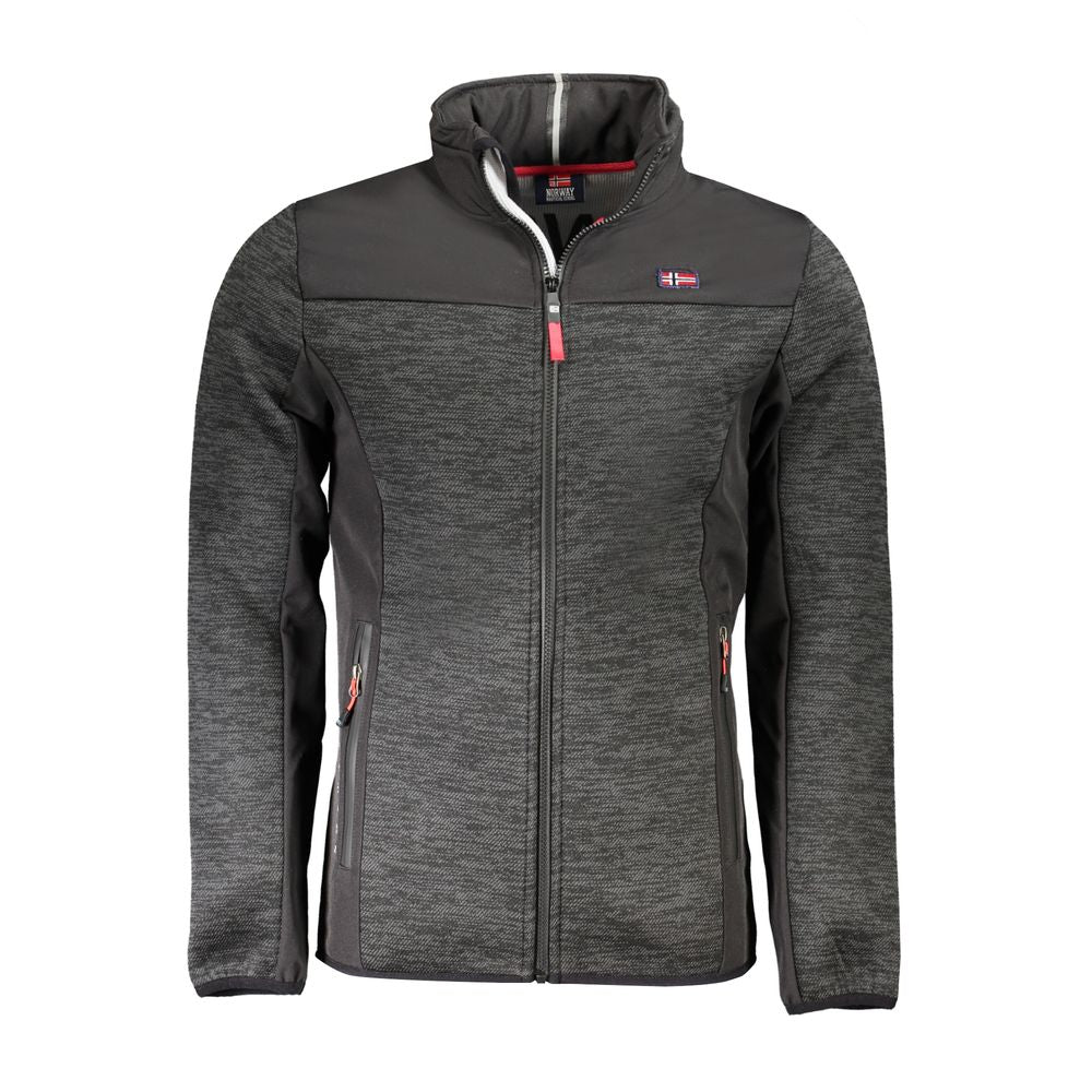 Black Polyester Men's Jacket